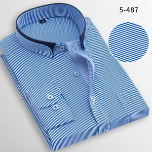 Men's Fashion Non-iron Striped Long Sleeved Business Shirts