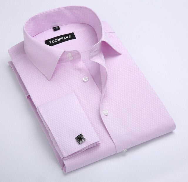 100 % Cotton Mens  Long Sleeve Slim Fit Solid Color Dress Shirts