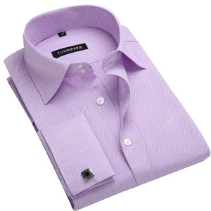 100 % Cotton Mens  Long Sleeve Slim Fit Solid Color Dress Shirts