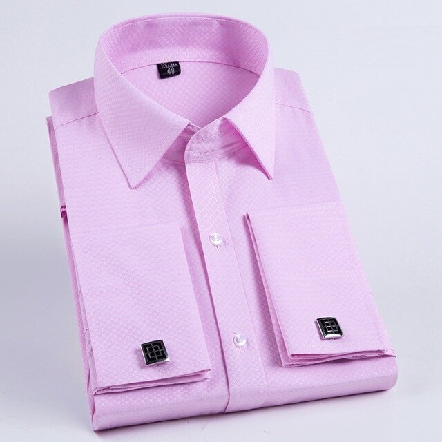 100 % Cotton Mens  Long Sleeve Slim Fit Solid Color Dress Shirts