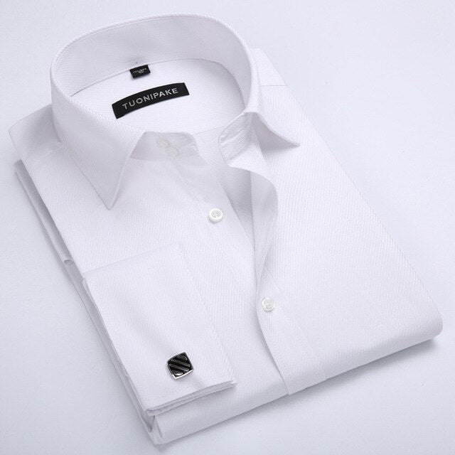 100 % Cotton Mens  Long Sleeve Slim Fit Solid Color Dress Shirts