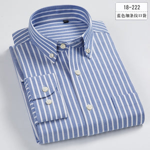 100 % Cotton Men's Long-Sleeve Business Casual Dress Shirts /8XL