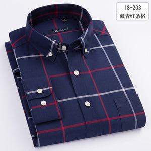 100 % Cotton Men's Long-Sleeve Business Casual Dress Shirts /8XL