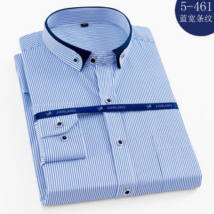 Men's Shirt Long Sleeve Solid Striped Shirts