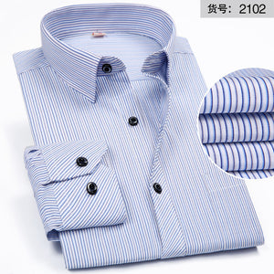 Men's Shirt Long Sleeve Solid Striped Shirts