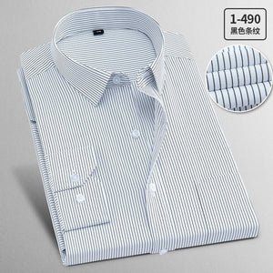 Men's Shirt Long Sleeve Solid Striped Shirts