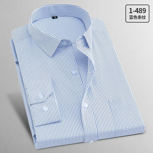 Men's Shirt Long Sleeve Solid Striped Shirts