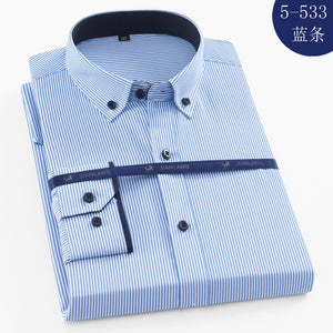 Men's Shirt Long Sleeve Solid Striped Shirts